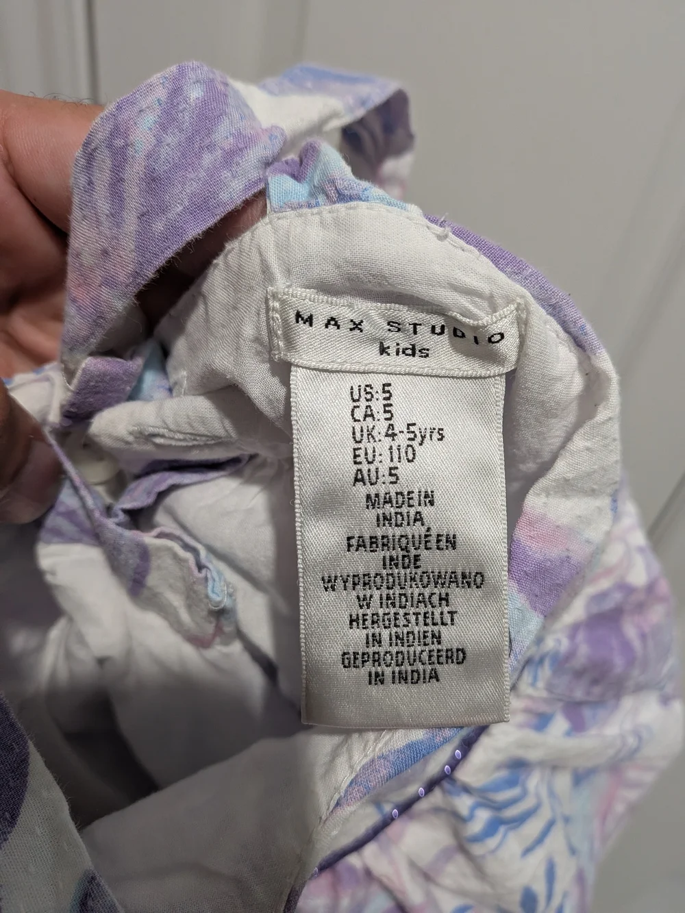 Max Studio Lavender and Blue Floral Tank Dress for Girls
